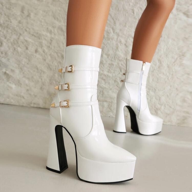 Super High Heel Thin Boots Women's Autumn and Winter New Models, This Year's Popular Korean Small Short Boots Martin Boots