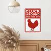 Funny Cluck Around And Find Out 8 Inch Retro Farmhouse Metal Tin Sign Rustic Wall Decor For Home Kitchen Garden Outdoor