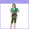 Peter Pan Costume Kids Boys Fantasy Role Play Set With Polyester Material For Halloween Parties
