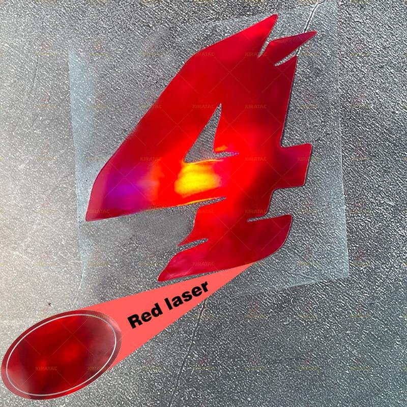 1pc Red Laser Motorcycle Number Stickers Waterproof for Refit Motorbike Helmet Fairing Bicycle Scooter Universal Vinyl Decals