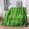 Soccer Football Field Print Flannel Blanket Soft Warm Throw Sofa Bedroom Game Room Birthday Gift Indoor Home Bedding Decor