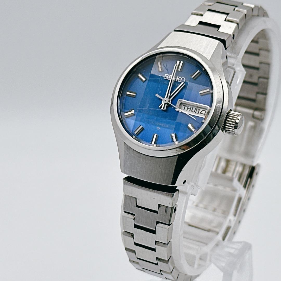 [В продаже] SEIKO Seiko женские часы ограненное стекло автоподзавод синие