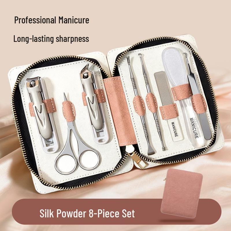 Nail Clipper Set: High-End Anti-Splash 8-Piece Portable Cutter & Pedicure Tools
