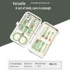Set d'outils de manucure et de nail art 7 pièces vert