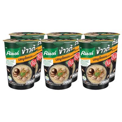Knorr Pohár Instantná ryžová polievka Kaša s bravčovým mäsom a hubami (Shiitake) Príchuť 40 g. x 6 ks