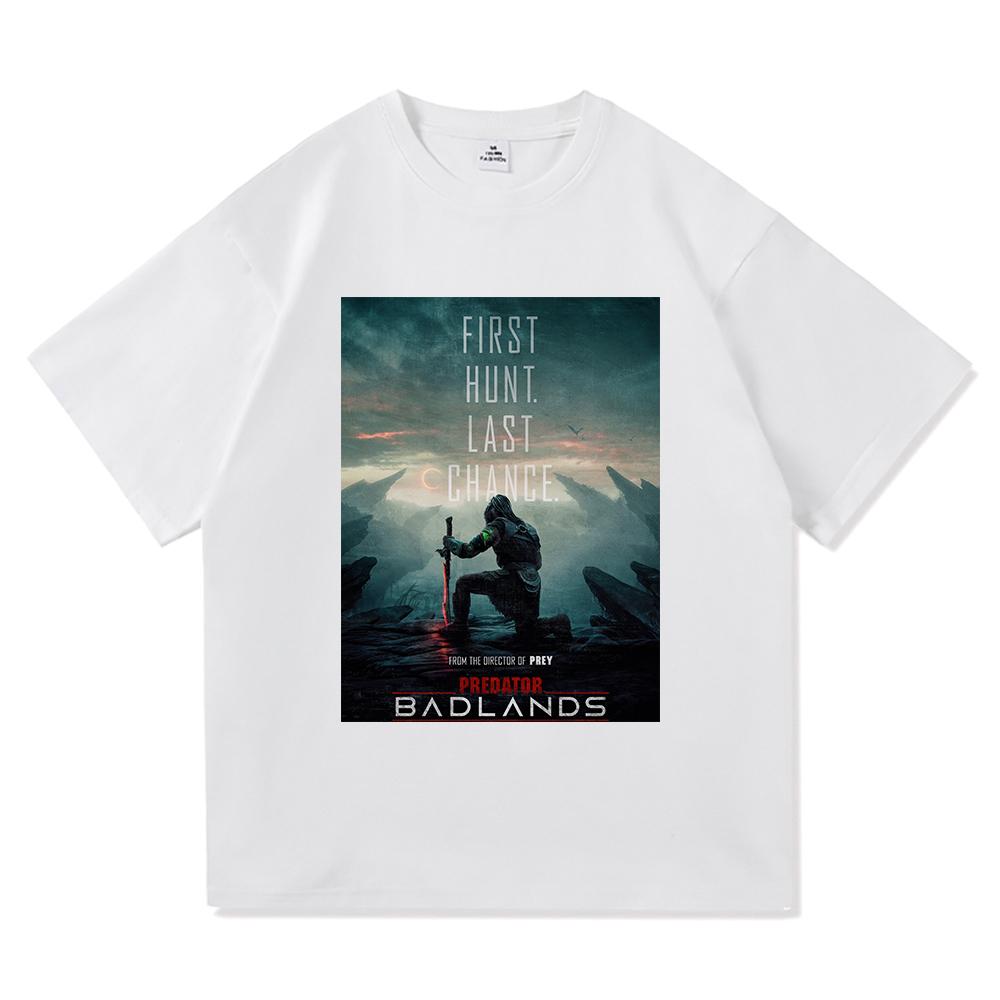 Predator Badlands T Shirt 2025 Fashion Movie Men/women Clothing Vintage Harajuku High Quality Clothes Cotton Tshirts