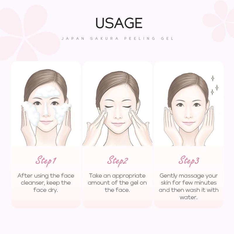 LAIKOU Sakura Facial Scrub Cherry Blossoms Remove Dead Skin Blackhead Peeling Gel Exfoliating Whitening 60g