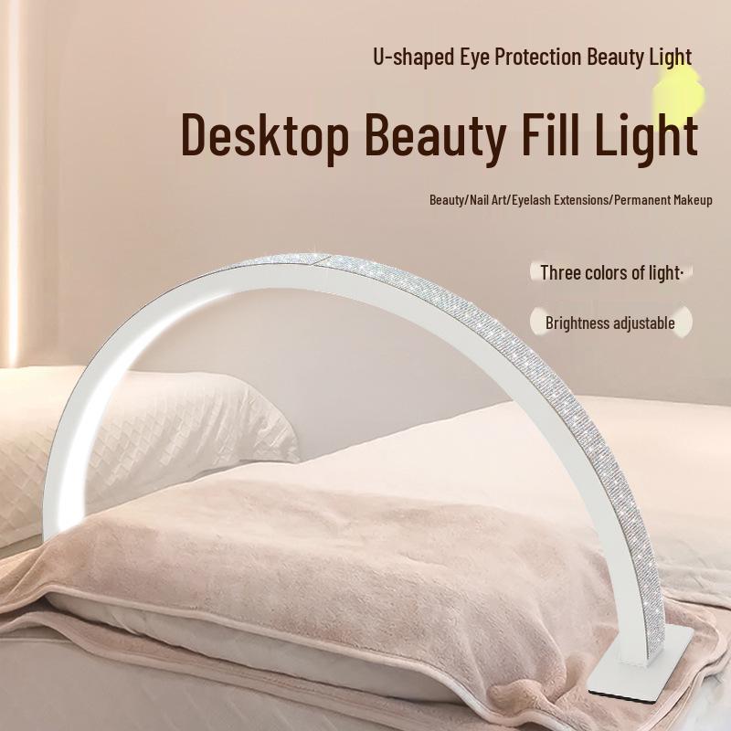 

U-Shaped LED Nail Lamp for Rhinestones: Beauty Salon Desktop Light for Nail Art