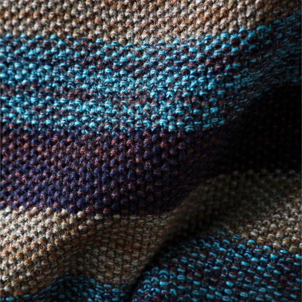 Johnature Women Vintage Winter Purple Sweaters O-Neck Long Sleeve Striped Knitted Female Casual Soft Sweaters