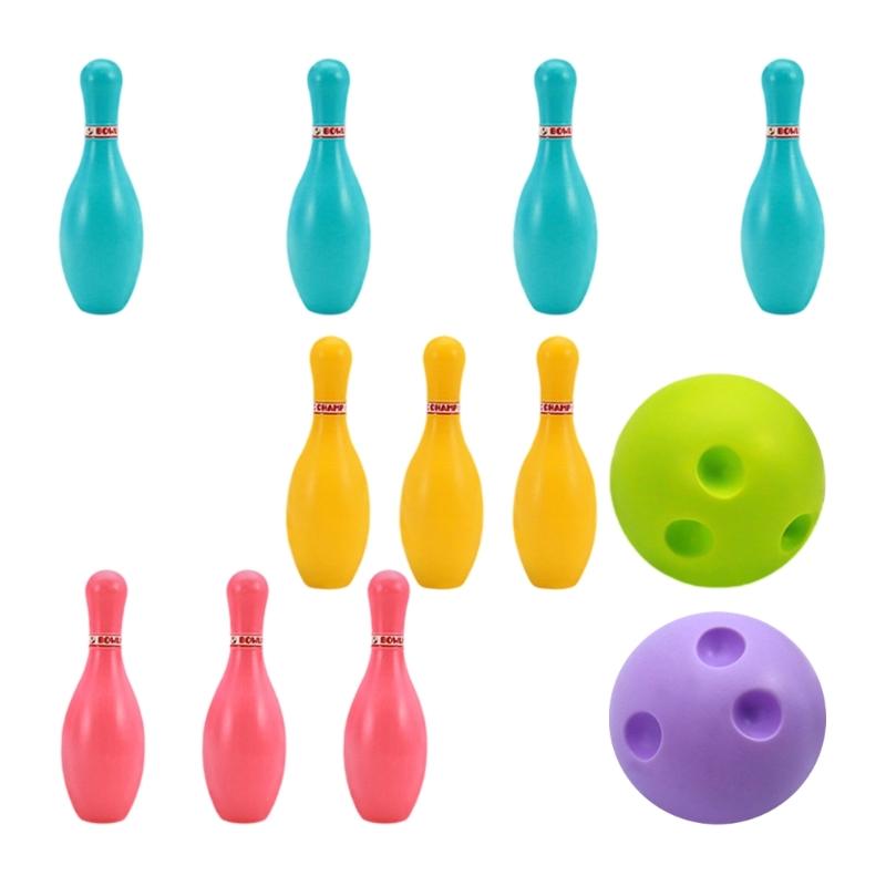 

Kids Bowling Game Easy Assembly Bowling Set for Travel and Home Play Safe Bowling Toy for Children Indoor Fun Play M