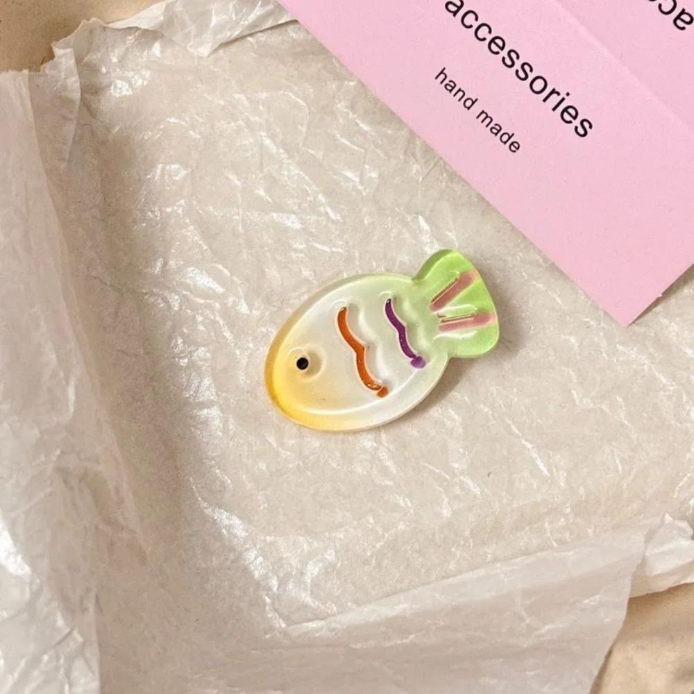 Jelly Cartoon Fish Hairclip Girly Taiyaki Side Clip Mini Kids Barrette  Hair Styling