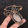 Rose Quartz Necklace Copper Wire Wrapped Jewelry Gemstone Necklace Handmade Adjustable Necklace Copper Wire Wrapping Necklace Gifts For Mom