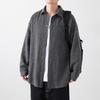 Men's Hong Kong Style Woolen Lapel Shirt Jacket - Spring/Autumn Casual