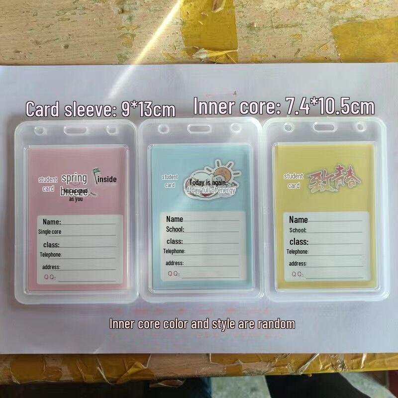 Transparent Flip-Open Card Holder for Student ID, Transit Pass, Bank Card, and Access Badge