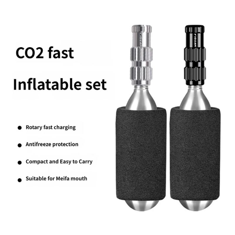 Bicycles CO2 Inflator Head Bikes Inflation Valves Head Knob Inflation Nozzle Bikes Fast Inflation Valves Accessories