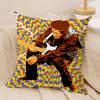 Singer JJimi HHendrix Cushion Cover Silky Short Plush Invisible Zipper Dustproof Sofa Pillow Case for Home Decor