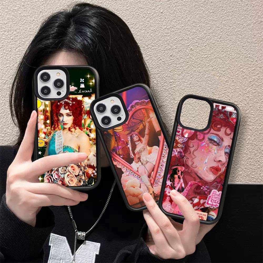 Singer C-Chappell R-Roan Phone Case Wireless Charging PC+TPU For IPhone 11 12 13 14 15 16 17 Pro Max Plus Case