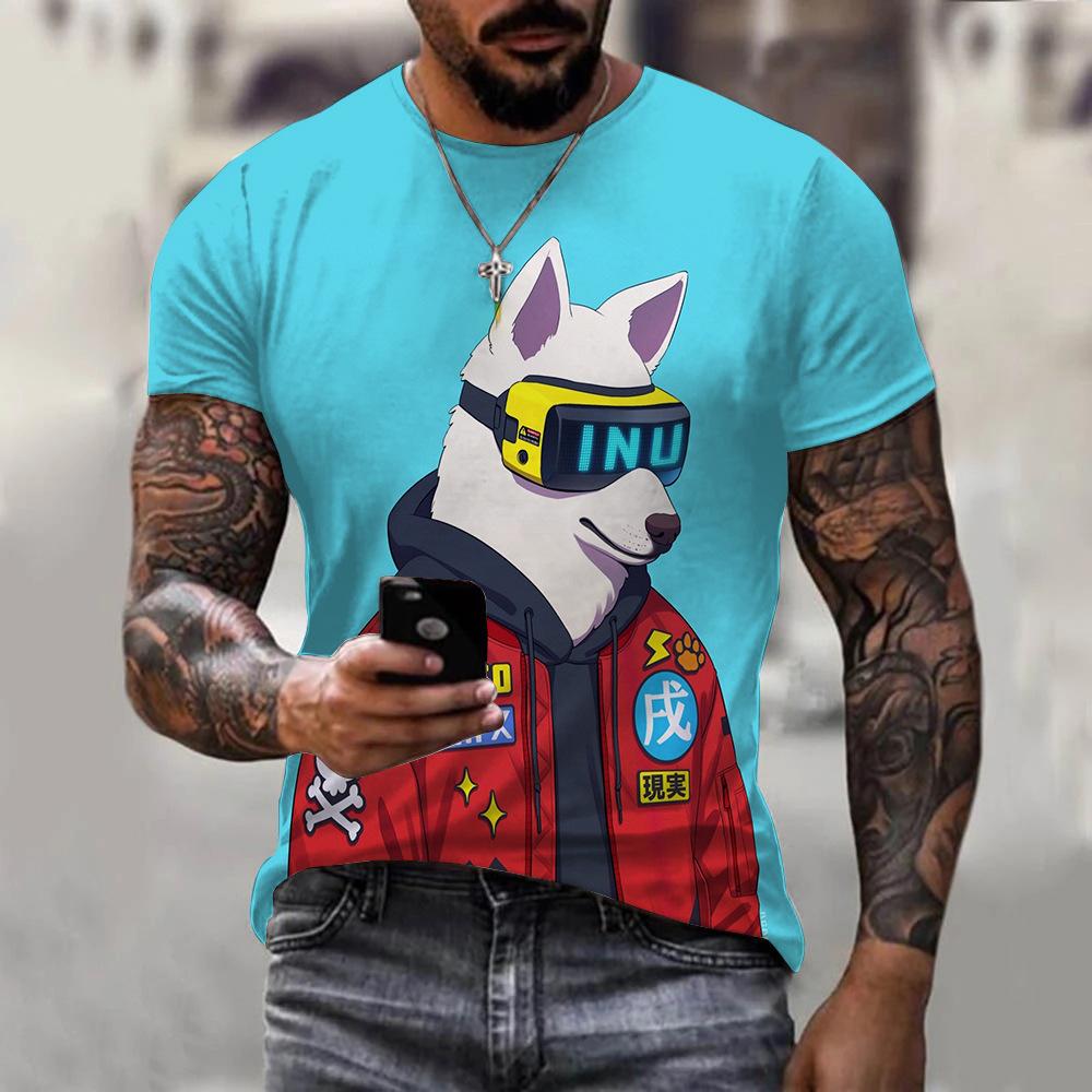 

Новая 3D футболка свободного покроя для мужчин и женщин с короткими рукавами и принтом животных больших размеров футболка с короткими рукавами 6XL