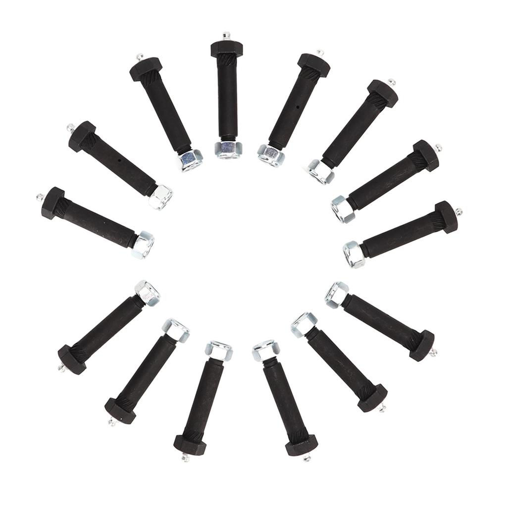 14pcs Greaseable Spring Bolt with Locknut 9 16in OD 3in Length Carbon Steel Zinc Plated for Trailer
