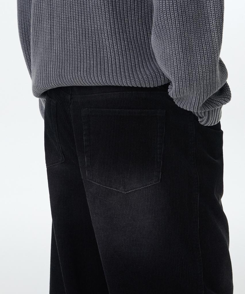 Musinsa Standard Big Brush Wide Corduroy Pants [Black]