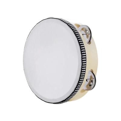 6-Inch Tambourine Drum with Metal Jingles: Portable Handheld Percussion for KTV, Parties & Game Nights