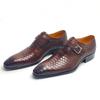 Fashion New Men's Leather Shoes Comfortable Handmade Oxford Casual Business Monk Style Serpentine Printing Luxury Fashion Dress Man Shoe