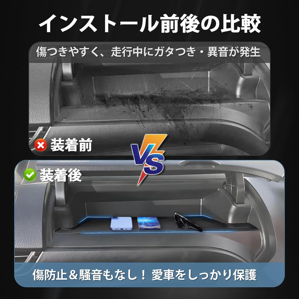 Auto Spec Passenger Seat Upper Box Storage Tray Rubber Mat for Toyota Voxy Noah 80 Series Anti-slip Scratch-resistant Stain-resistant Noise Prevention