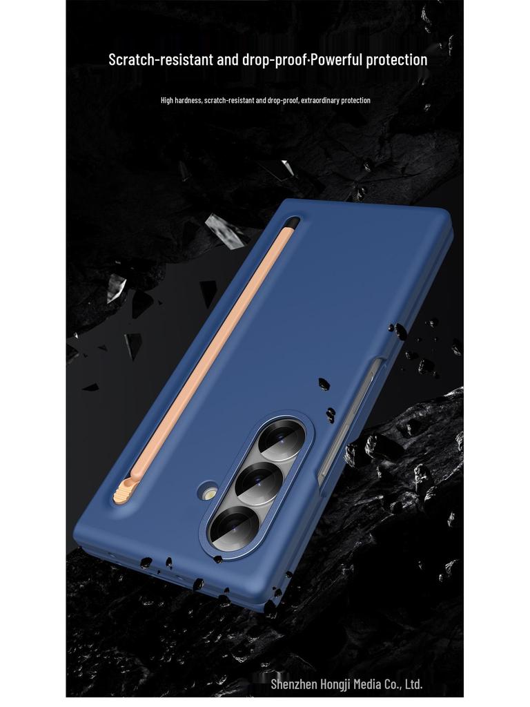 Samsung Z Fold7 Hülle mit Stifthalter: 6/5 Hautgefühl, Integrierte Folie, W25 Sturzschutz