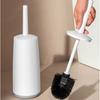 Soft Bristle Toilet Brush With Base Long Handle Toilet Brush Set Toilet Scrubber  Deep Cleaning