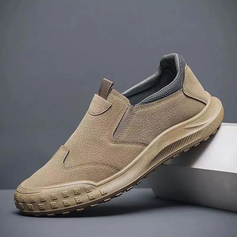 Men Shoes Autumn Breathable Round Head Casual Sneakers Trendy Work Safety Shoes  Antiskid Climbing Shoes Zapatillas De Deporte