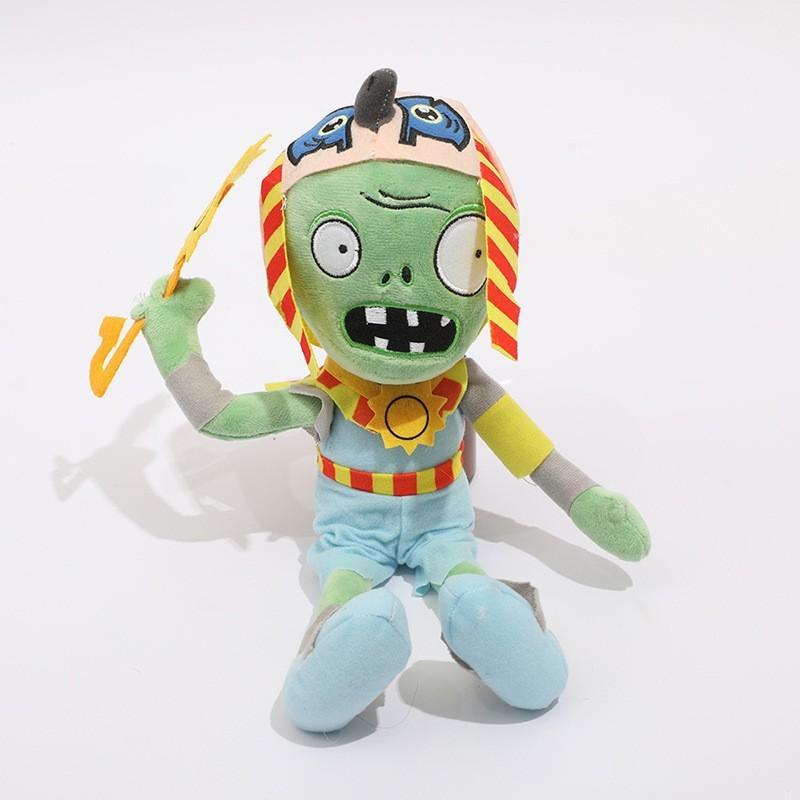 Plants Vs Zombies Sports Newspaper Roadblock Iron Bucket Zombie Plush Toy Doll For Kids And Collectors