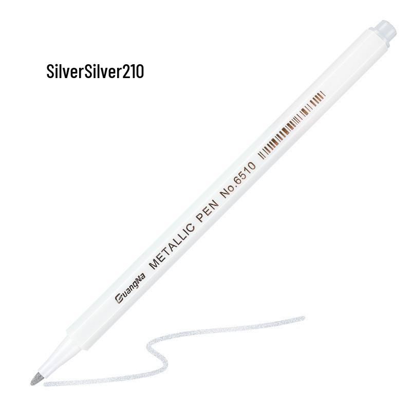 Guangna 6510 Metallic Signature Pen - Hard Tip Watercolor & Outline Pen for Drawing & Design