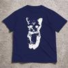 Unisexs Casual Short Sleeve O Neck Tops Funny Cat Meme Tshirt For Unisex Unisex Streetwear Funny Cat Meme Print Tshirts