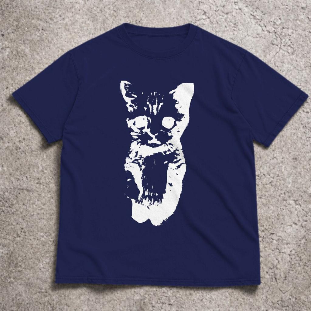 Unisexs Casual Short Sleeve O Neck Tops Funny Cat Meme Tshirt For Unisex Unisex Streetwear Funny Cat Meme Print Tshirts