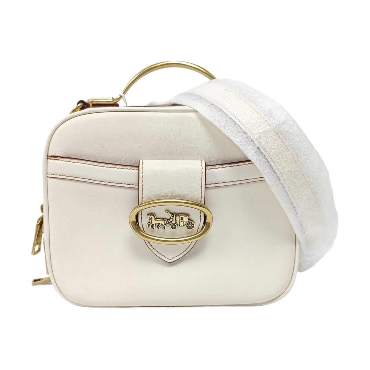 [Pre-Owned] Riley White Leather Handbag - Excellent #1KHWWFK ONE SIZE
