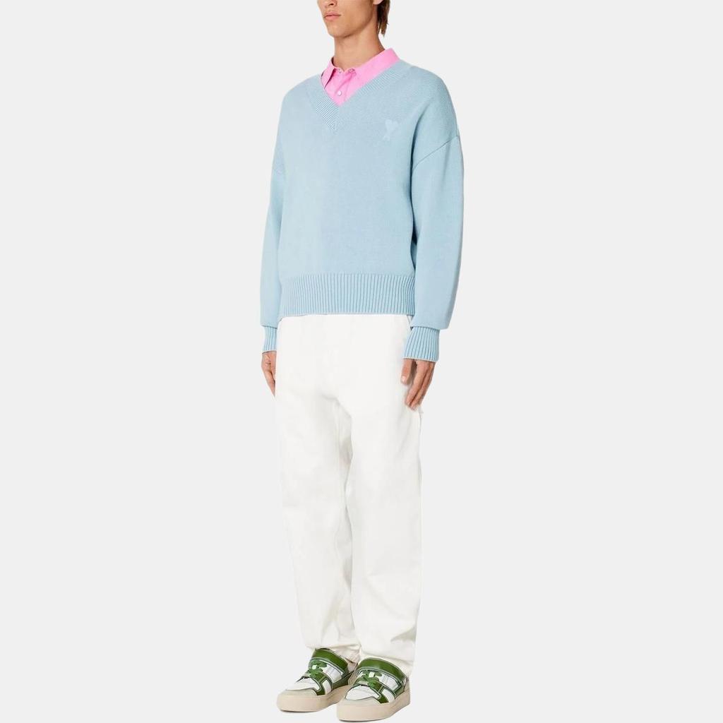 Ami Paris Ami De Coeur V neck Jumper UKS208016-464