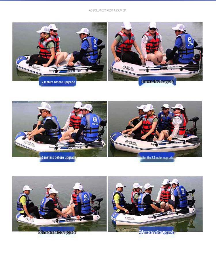 Durable Speedy Inflatable Fishing Dinghy - Hard Bottom, Stand-Up Kayak, Folding Raft With Air Cushion