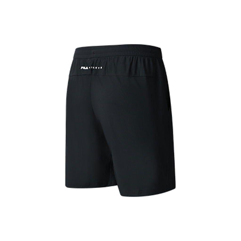 Fila SS23 Brand Logo Print Straight Leg High Elastic Mid Rise Fitted Minimalist Casual Shorts Men Shorts Deep-Black A11M321617FBK