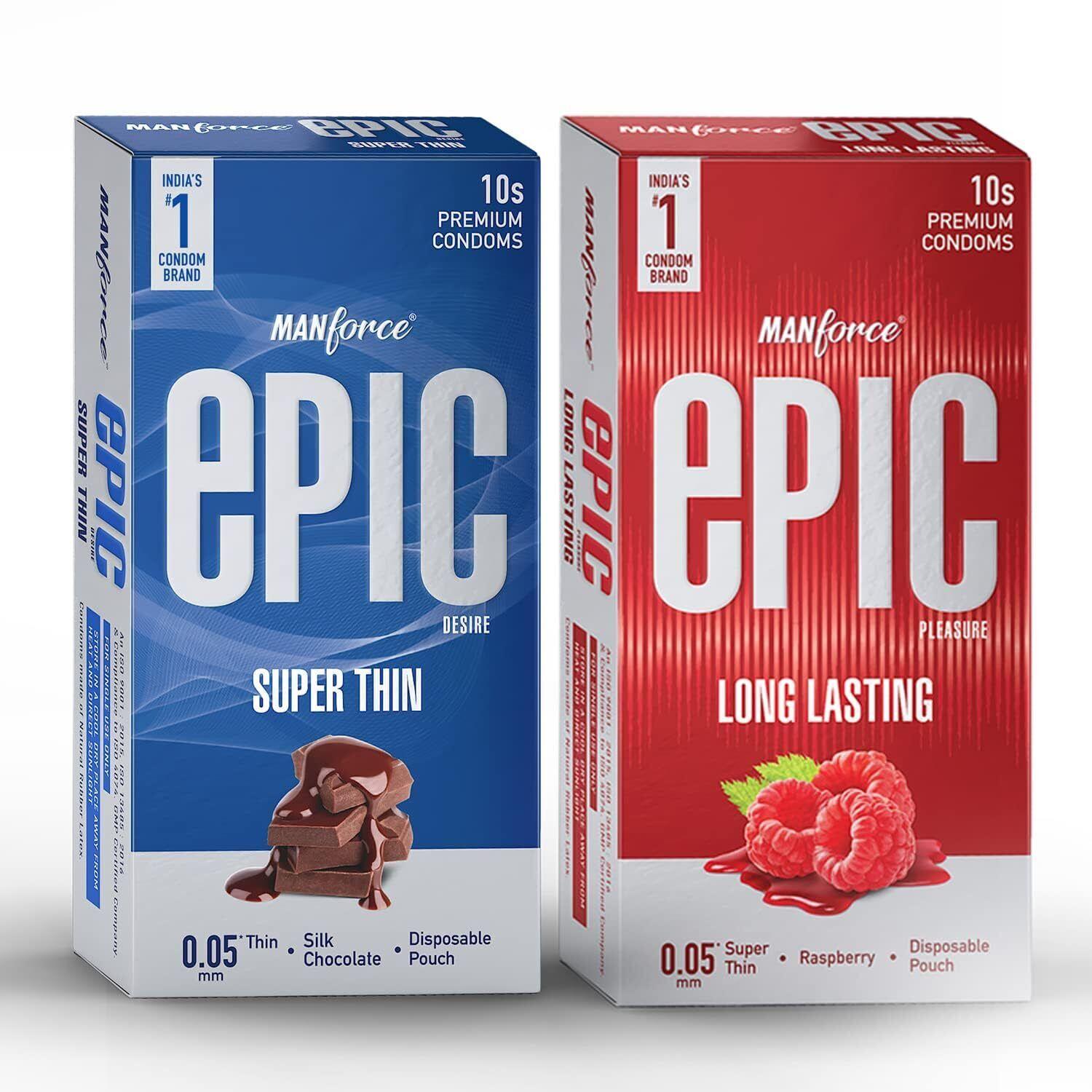 РњСѓР¶СЃРєРёРµ РїСЂРµР·РµСЂРІР°С‚РёРІС‹ Manforce Epic СЃРѕ РІРєСѓСЃРѕРј, 2x10 С€С‚. (РЈРїР°РєРѕРІРєР° РёР· 2 С€С‚.)