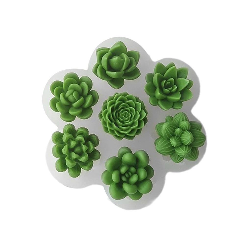 Decorative Creations Form Silikon Sukkulenten Pflanzenform für Kristall Epoxidharz Handwerk und Aromatherapie Kerze