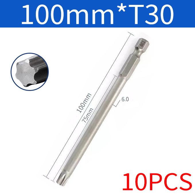 8/10 buc 1/4" 100 mm magnetic Torx șurubelniță electrică biți set șurubelniță Torx de înaltă calitate T8-T40