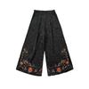 Women's Ethnic Style Retro Jacquard Embroidery Wide-Leg Culottes.