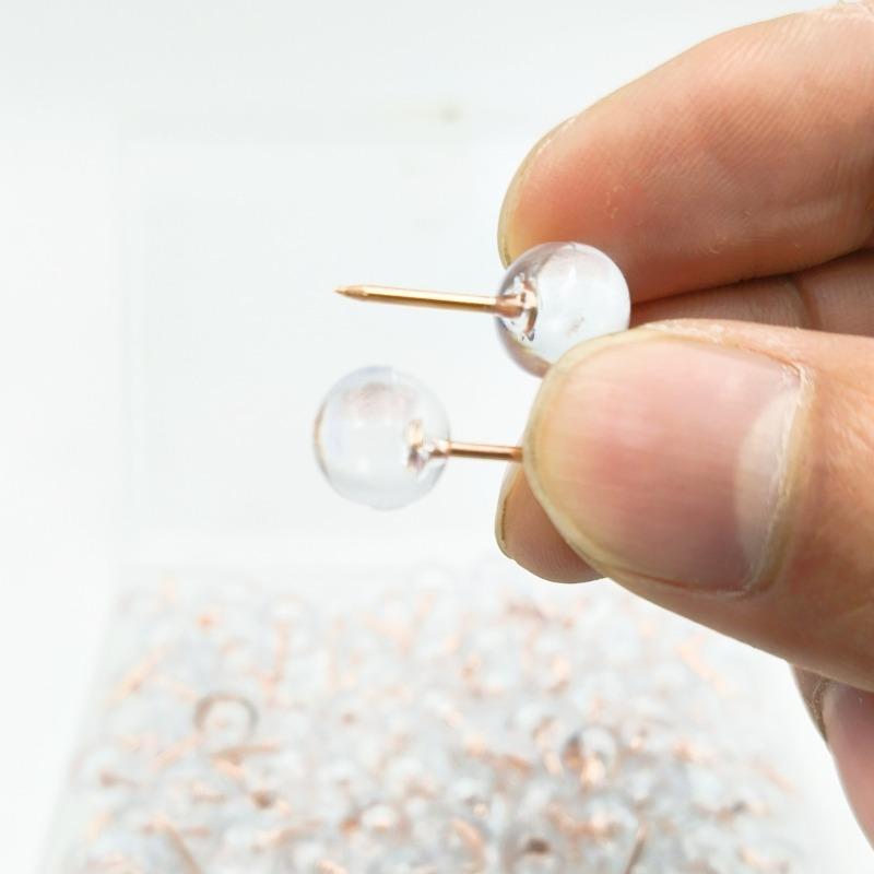 

120pcs Box Transparent Push Pins DIY Decorative Thumbtacks for Photo Wall Message Board and Office Decoration