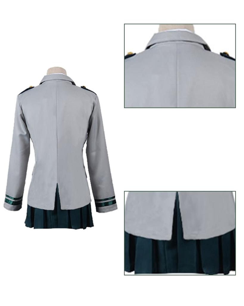 My Hero Academia Cosplay Uniform with Wig Yuei High School Class 1A Ochako Uraraka Cosplay Costume Rainy Season Wind Costume Anime Cosplay Event