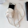 Applicable To Samsung Zflip5 Large-Capacity Mini Schoolbag Mobile Phone Case Clamshell Folding Screen Diagonal Straddle Rope Wallet Card Bag