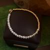 18k Gold-Plated Luxury Frosted Freshwater Pearl Bracelet - Versatile Fashion Jewelry.