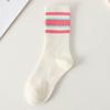 Women's Summer Comfortable Breathable Simple College Style Striped Tube Cotton Socks