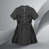 JH-20 Spring/Summer 2024 Mulberry Silk Wool Blend French Lotus Dress