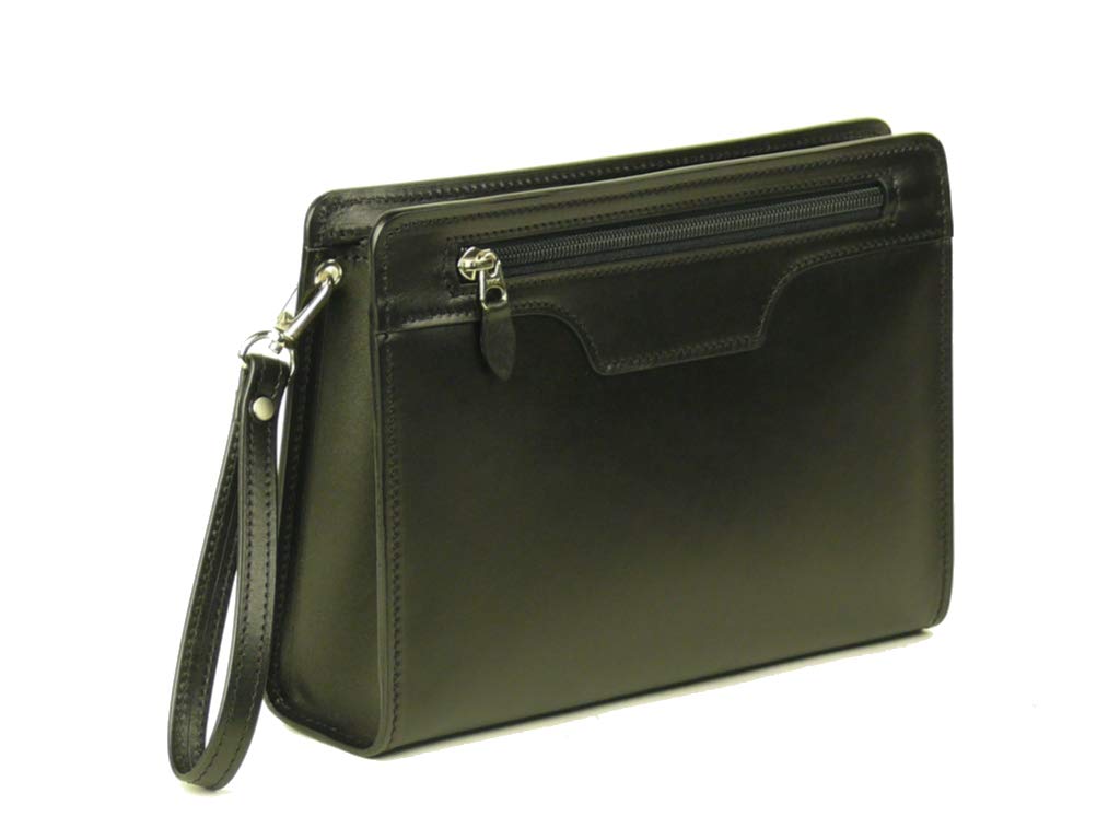 

Сумка з натуральної шкіри Tele Pouch Formal Specifications for Ceremonial Accasions Silver Hardware [Awaji Studio] Smooth Leather (Чорний/Чорний) [Зроблено чорний
