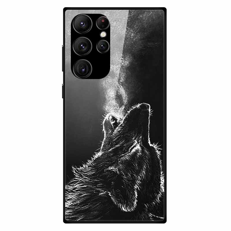 For Samsung S24 Ultra Case Tempered Glass Fashion Hard Back Cover for Galaxy S24Ultra 5G Cases Luxury Bumper S24 Plus S24 FE S24